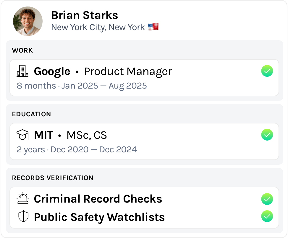 Perfect candidate match