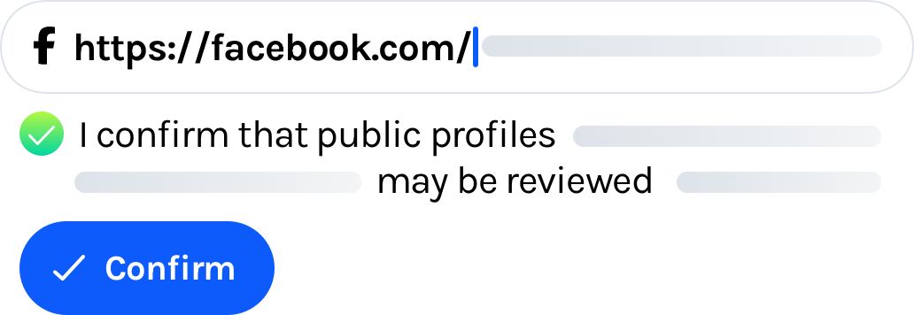 Consent-first public profile link collection